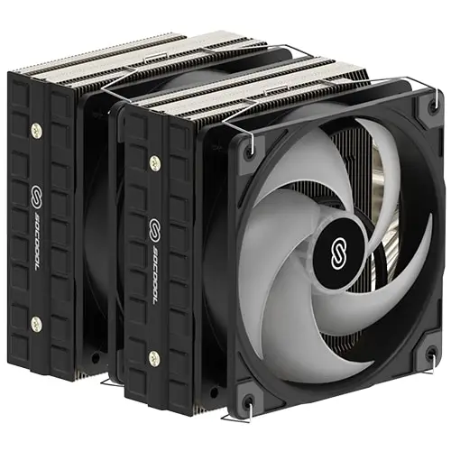 3RSYS Socoool RC1800 LITE Quiet Dual Tower Air Cooling CPU Cooler (Black)