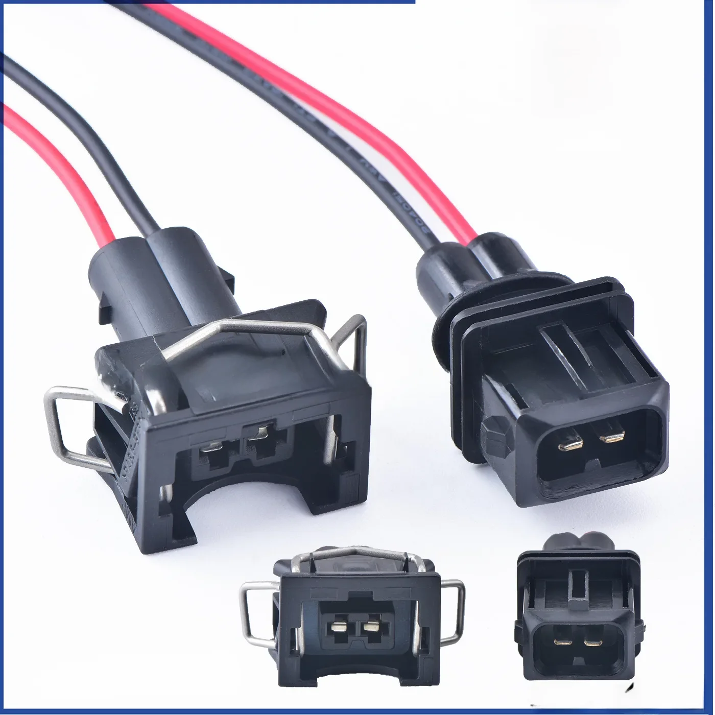 Buse d'injecteur de carburant EV1 femelle à 2 broches, connecteur étanche, boîtier de prise pour VAG 829441 -1 037906240 106462 -1 avec fil