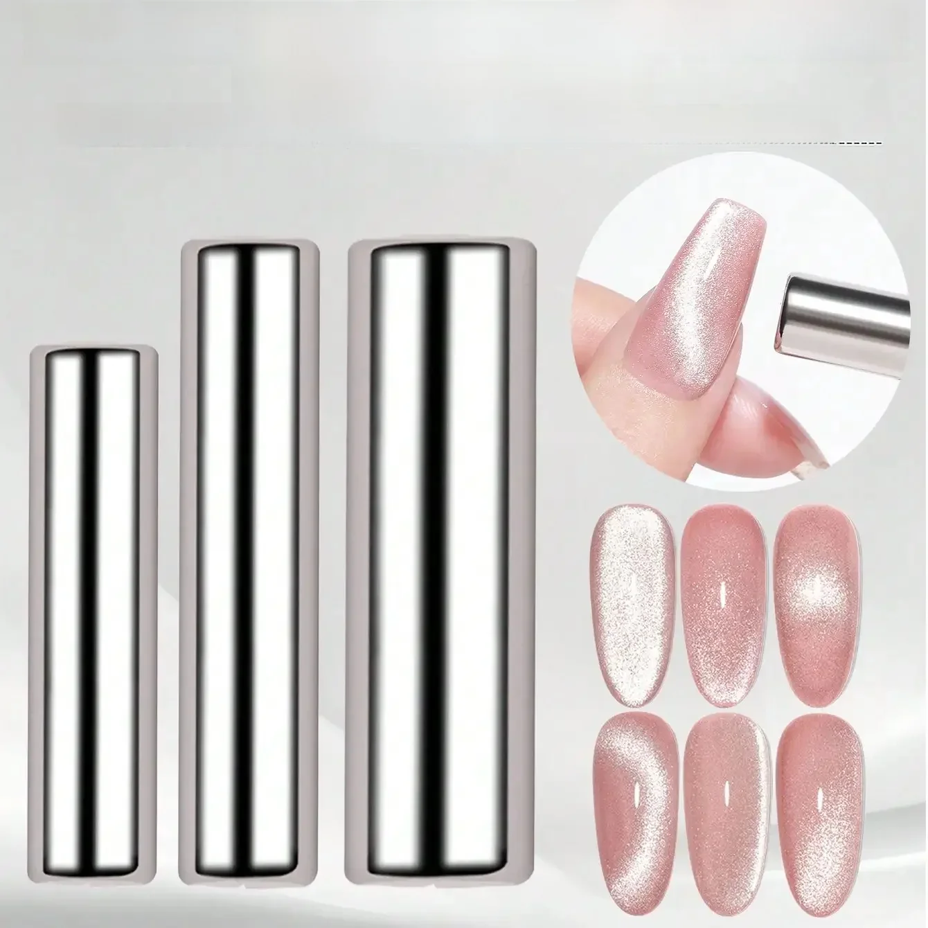 1 st/3 stks Ronde Nail Art Cat Eye Gel Magnetische Pen Voor Gel Polish Cat Eye Nagels Schilderen Sterke Magnetische Stok Manicure DIY Gereedschap - afbeelding 2