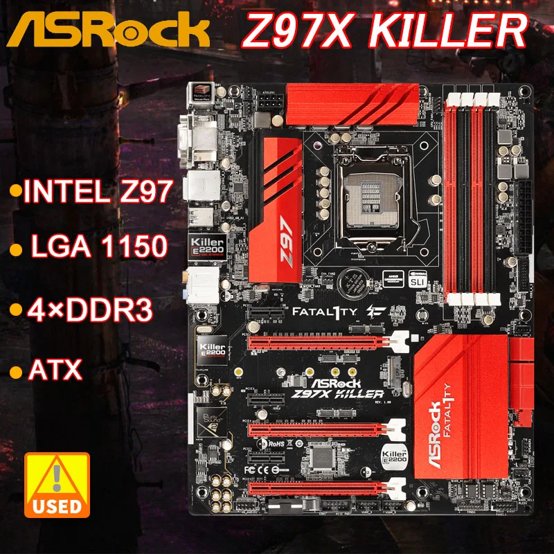 

ASRock Z97X KILLER Motherboard Intel Z97 LGA 1150 DDR3 32GB support i7-4770 i5-4690 i3-4370 i3-4130 i7-4790 cpu M.2 ATX