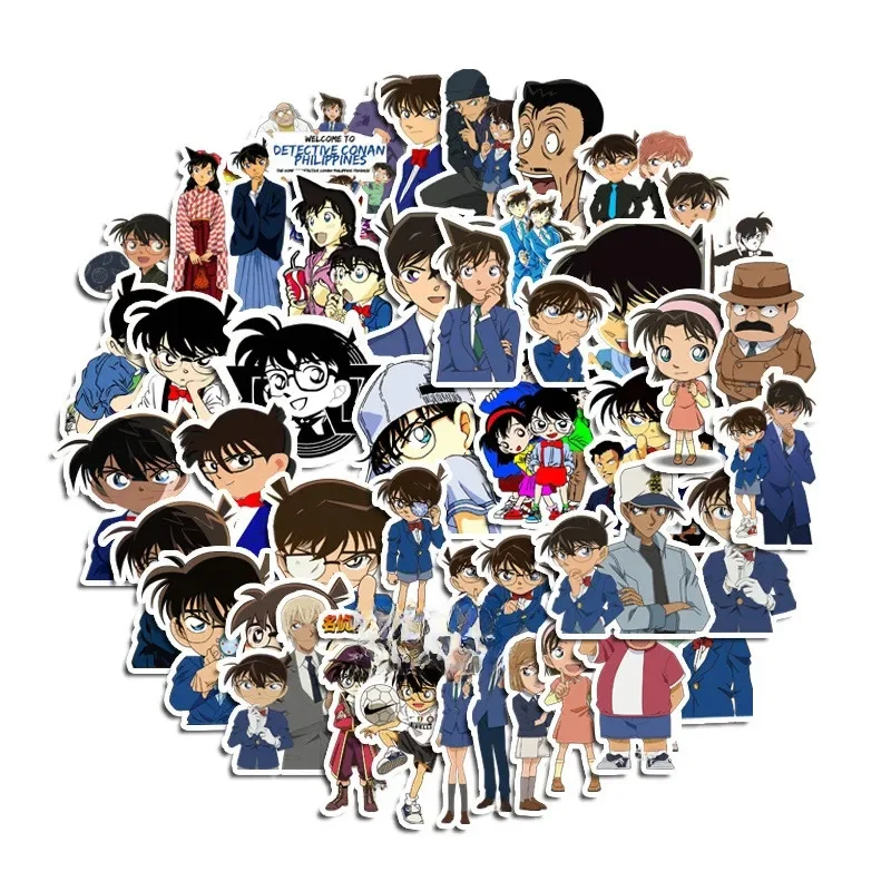 AliExpress 50PCS Anime Detective Conan Graffiti Stickers for Bicycle Hand Account Pencil Case Decals