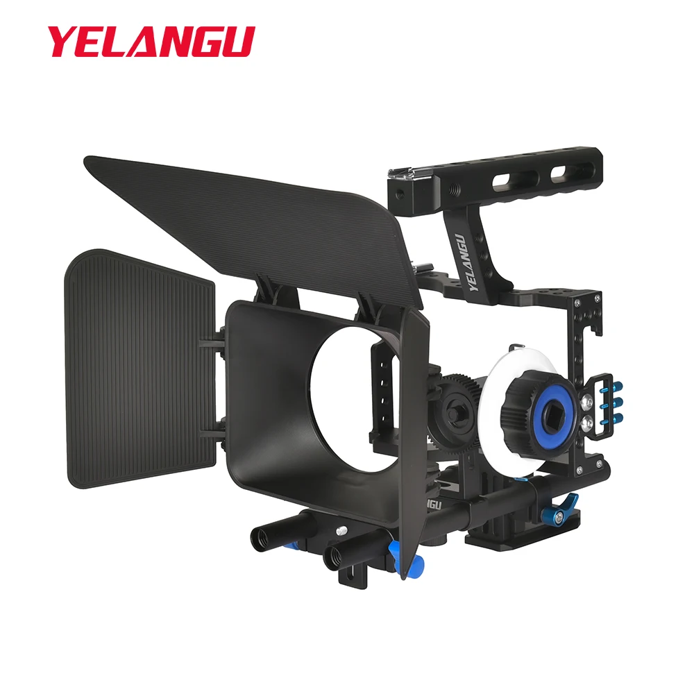 YELANGU Camera Cage Rig Kit for Panasoinc GH4 for Sony A7S A7 A7R A72 A7RII A7SII A6000 A6500 A6300 with Cold Shoe Handle