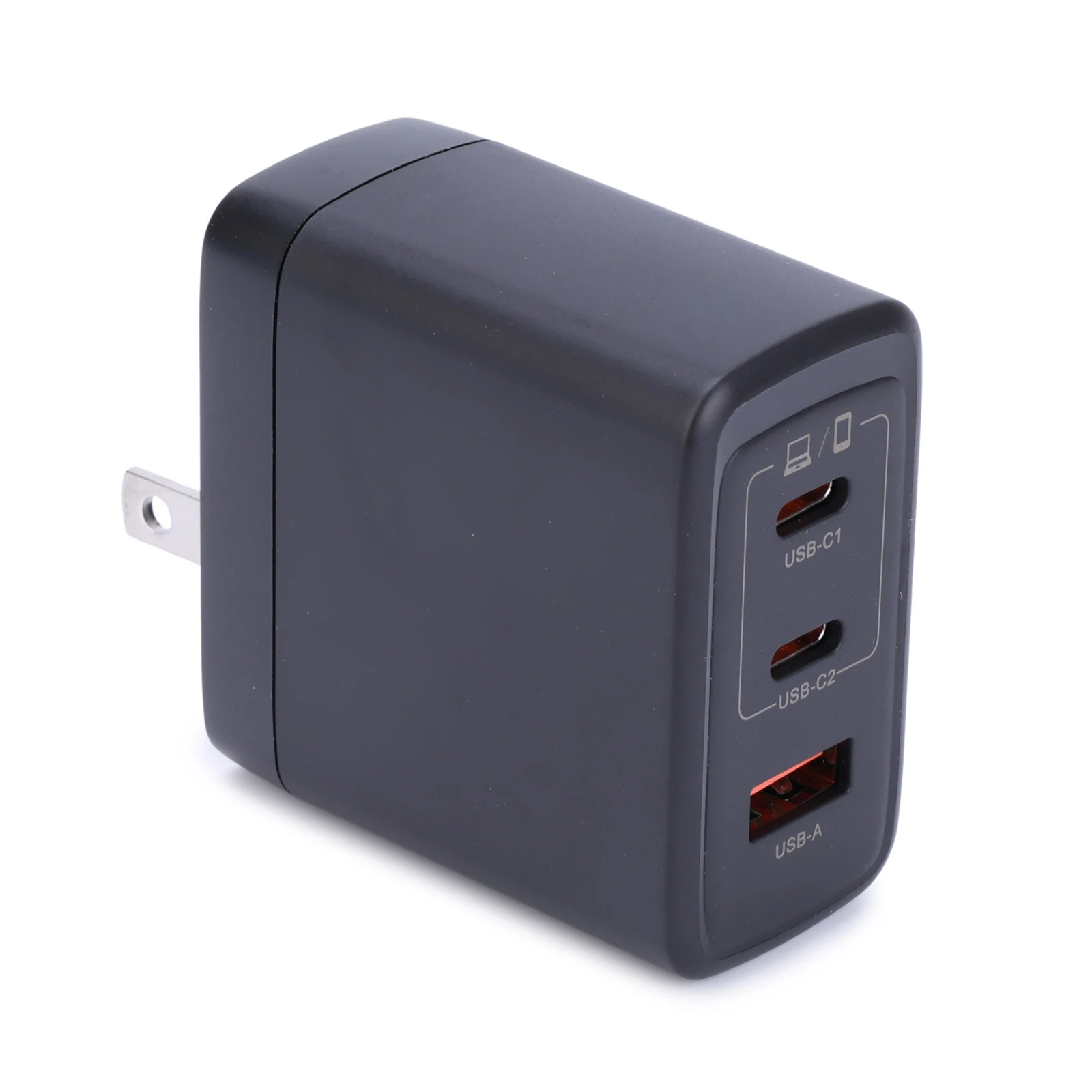 65 واط USB الجدار شاحن 3 في 1 GaN سريع PD 65 واط التوصيل محطة شحن متعددة ميناء للهاتف 16 برو/16/15 S24/S23 محول الطاقة