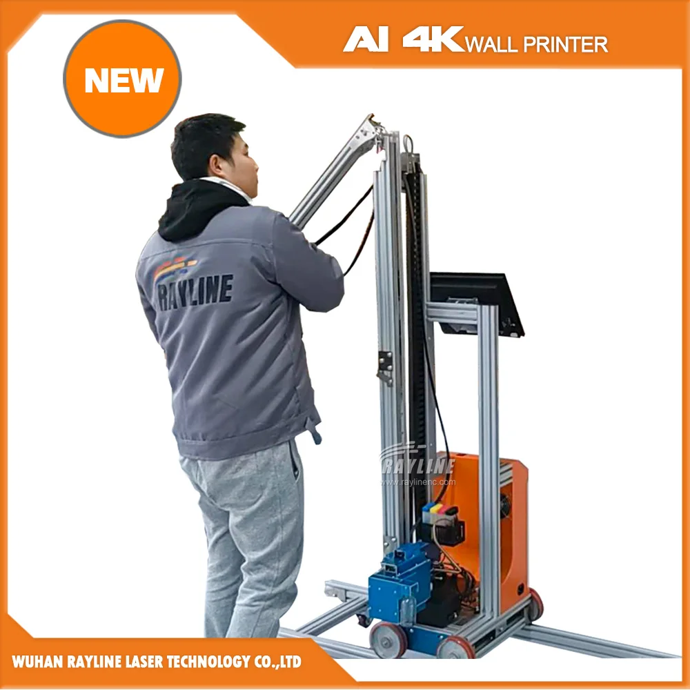 لوحة شاشة ذكية تعمل باللمس طابعة حائط عمودية طلاء رقمي نافثة للحبر مباشرة إلى آلة طباعة على الحائط