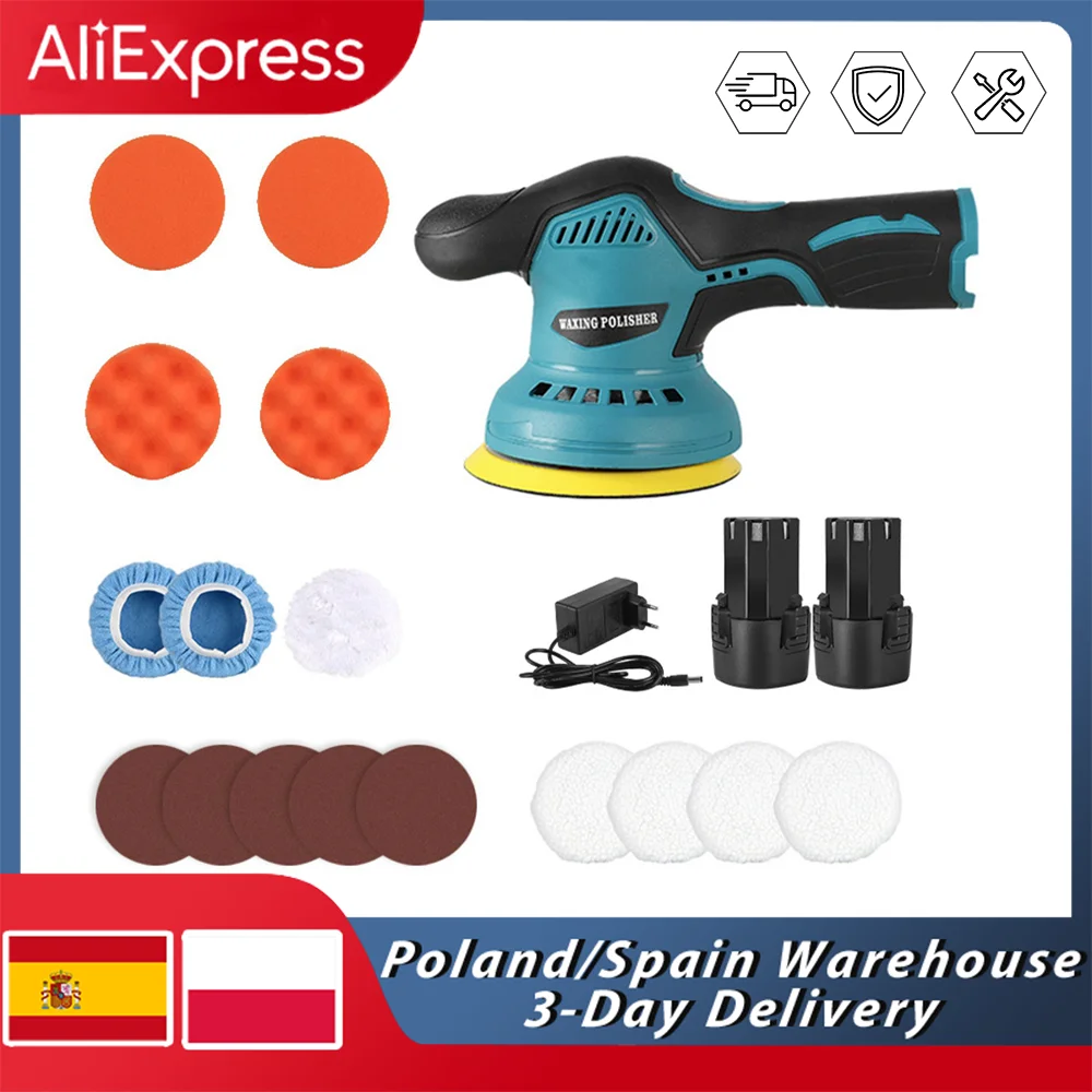 Polisseuse sans fil 8 vitesses réglable, outil électrique sans fil pour cirage, ponçage, scellement et glaçage, compatible avec les batteries Makita