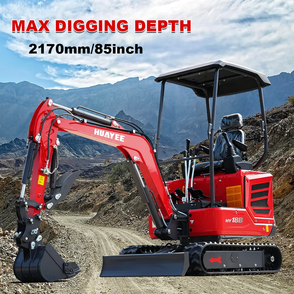 Pagamento completo, não um depósito Mini Escavadeira - uma máquina profissional de 2 toneladas, equipada com um poderoso motor Kubota de 14 cavalos de potência