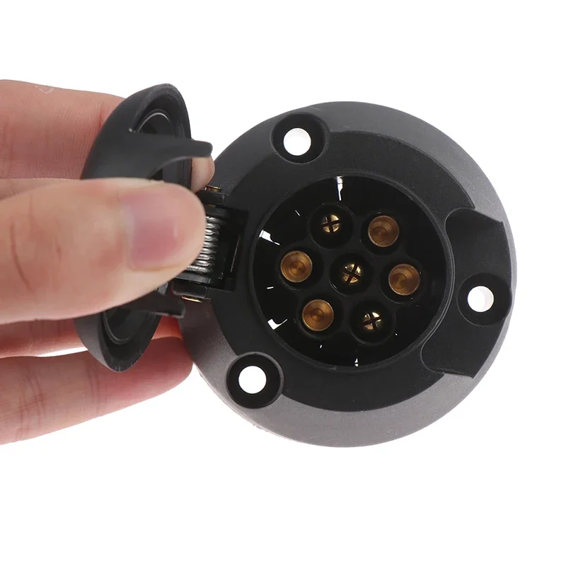 Prise de remorque européenne à 7 broches, barre d'attelage 12V, connecteur de prise de voiture