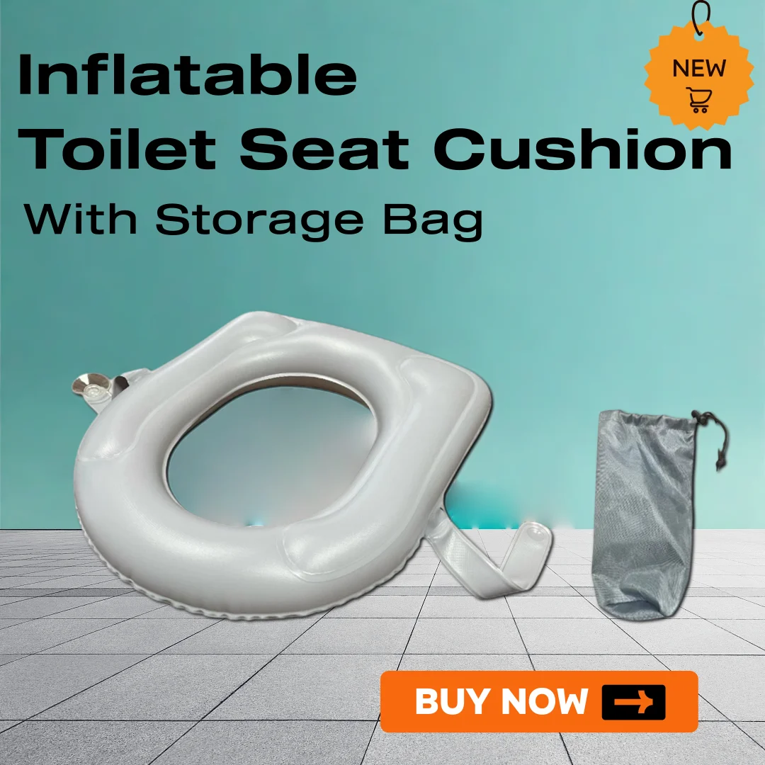 

Inflatable Toilet Support Cushion Comfortable Portable Comfortable Toilet Cushion for Post-Surgery Recovery Travel Home Disabled