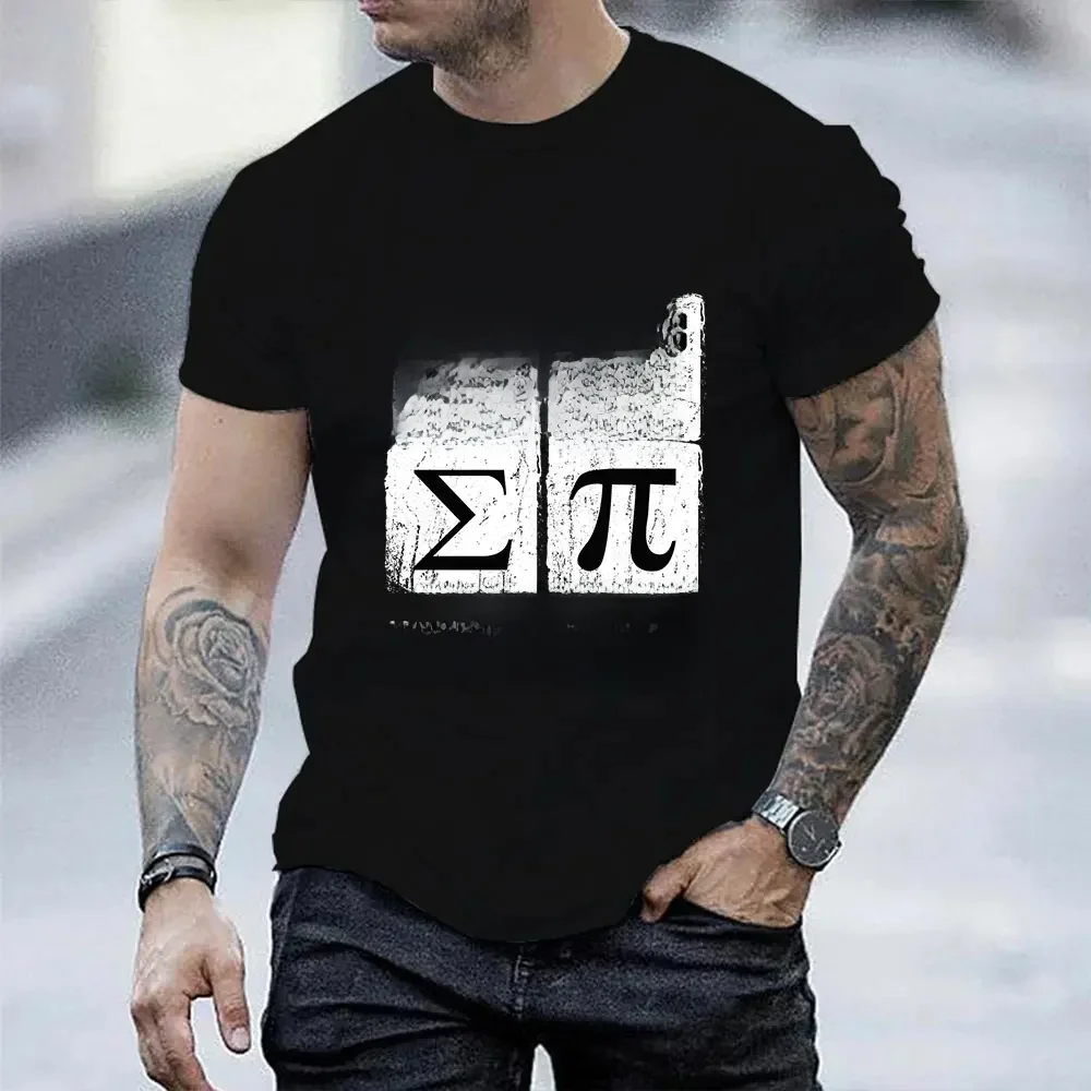 Męskie koszulki Summer I Ate Some Pi Design Tshirt Funny I Ate Some Pie Math Nerd Humor Classic Retro Short Sleeve Top Tee Clothing — zdjęcie 2