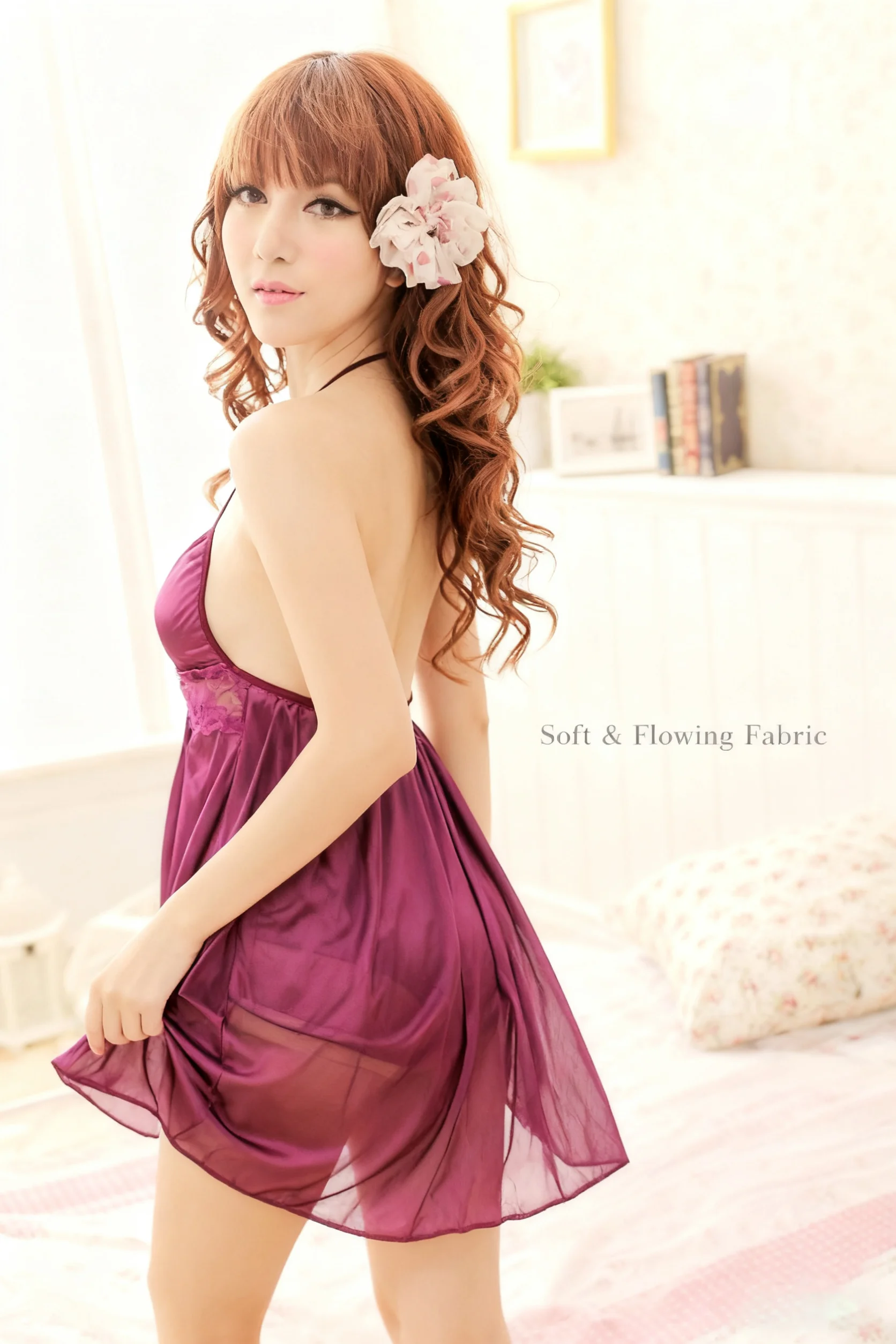 

Атласная ночная рубашка с глубоким v-образным вырезом и кружевной отделкой, элегантная одежда для сна, кружевное платье с цветочным узором, нижнее белье, стриптизерша с вырезами