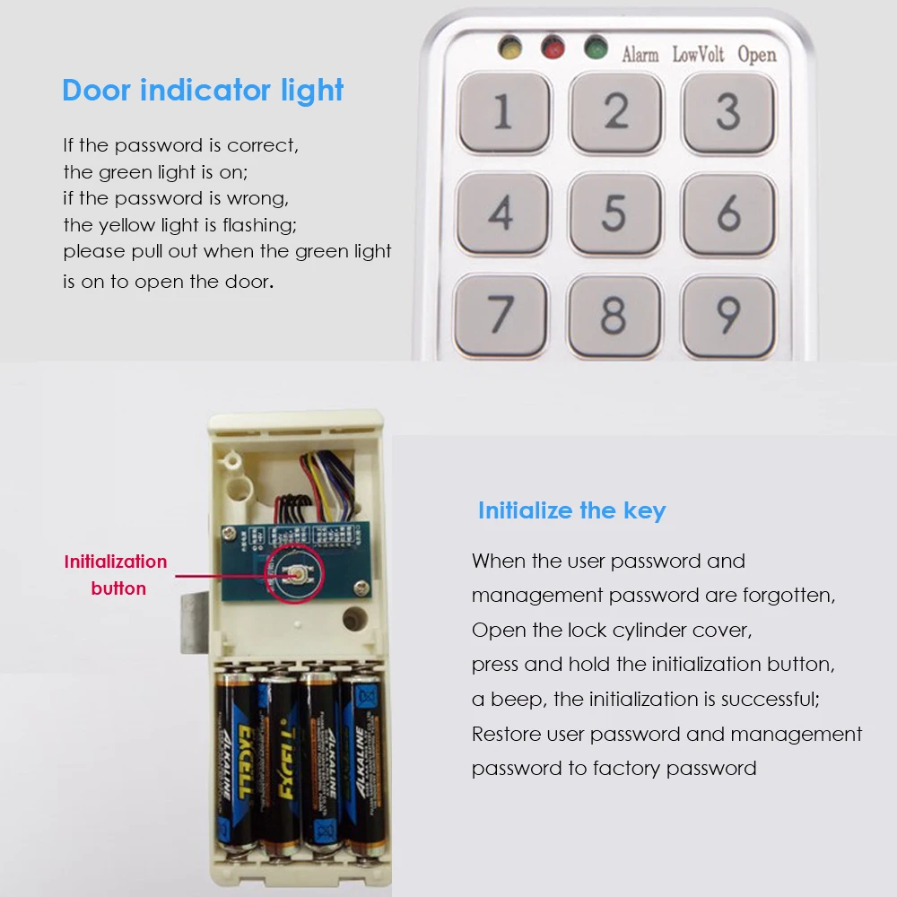 Smart Digital Password Drawer Lock Cabinet Door Lock Wardrobe Lock Electronic Door Lock Door Code Number Password Lock