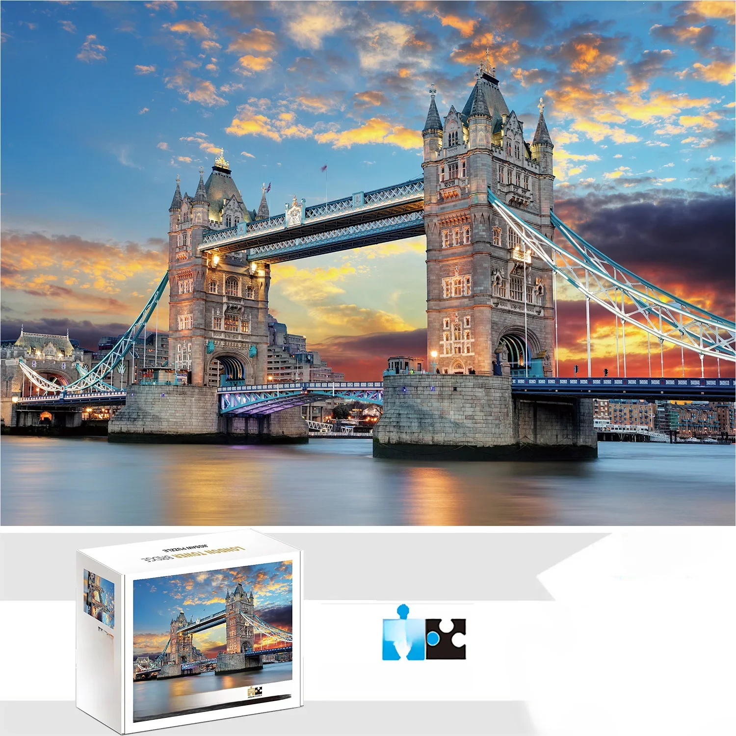 1000 sztuk puzzle London Bridge, dorosłe nastolatki zabawki dla dzieci prezent edukacyjna intelektualna dekompresja zabawna gra rodzinna — zdjęcie 2