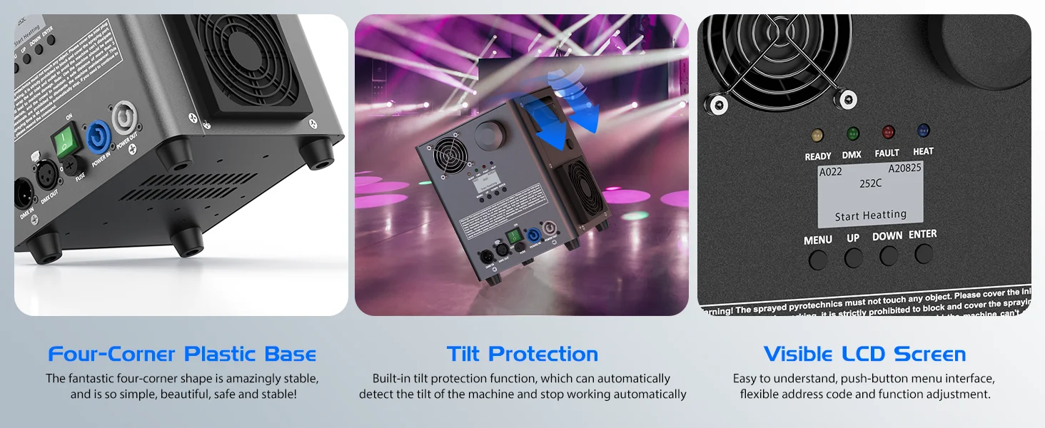 LeLeght New 800W Pyrotechnics Machines Cold Spark Fire Machine D-MX512 With Remote Control for Bar Party Christmas Wedding