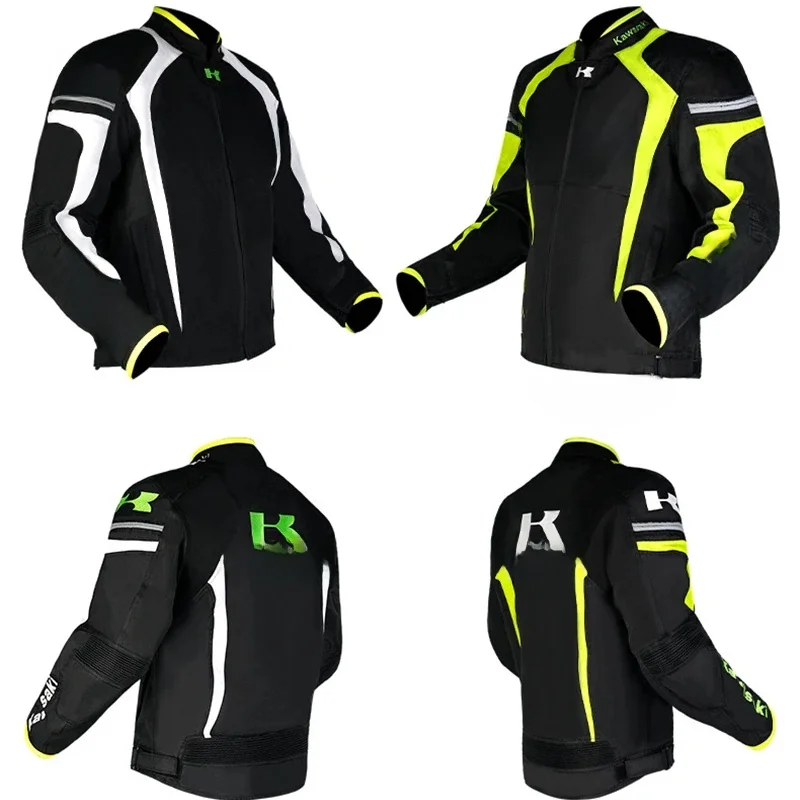 AliExpress NEW Kawasaki Motorcycle Jacket Winter Motocross Jacket Riding Motorbike With Protector Pads Warm Liner Racing Team Jacket