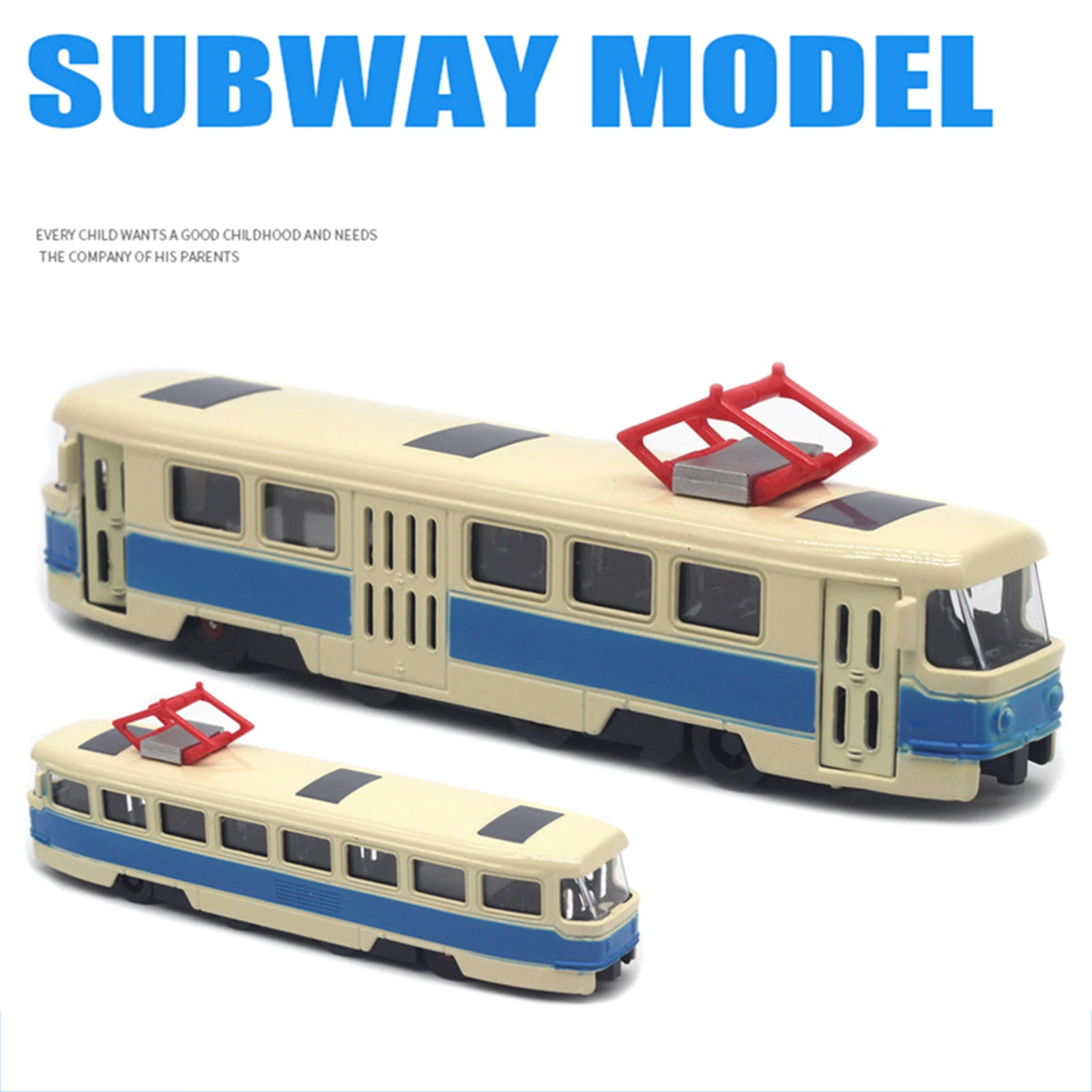 Schaal 1:90 Simulatie Legering Tram Model Speelgoed Diecast Legering Bus Geluid en Licht Muziek Metro Bus Decoratief Model Speelgoed Voor Kinderen