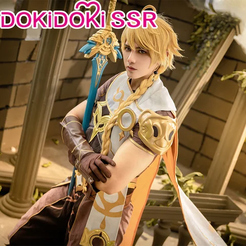 Костюм Traveler Aether Genshin Impact DokiDoki-SSR для мужчин из полиэстера