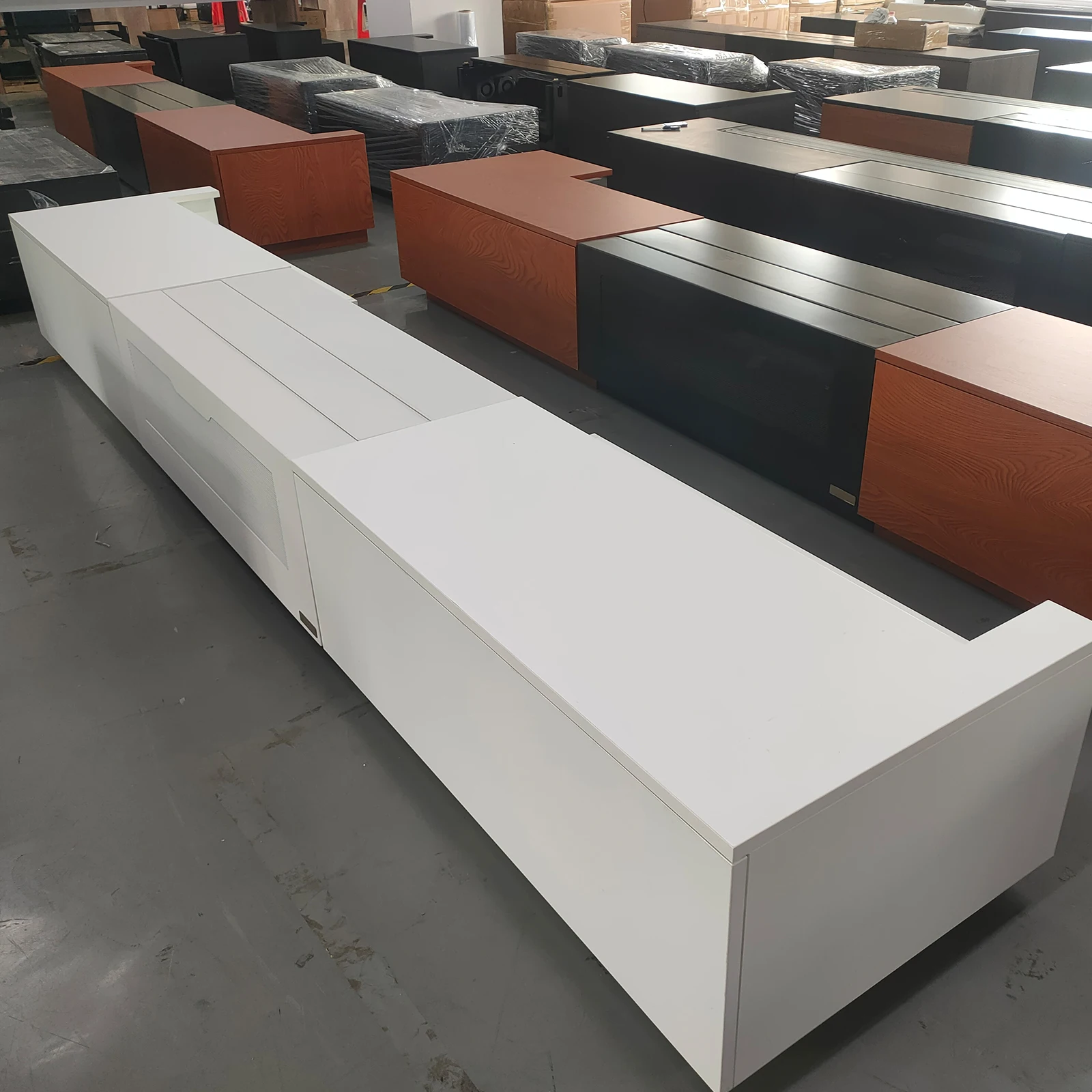 Customized Laser TV Cabinet 100 Inch 4K UST Projector Cabinet for Floor Rising Projector Screen Tv stands Living Room Furniture
