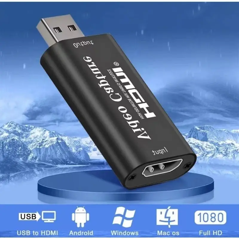 4K and 1080p USB HDMI Audio and Video Capture Card: Compact, Light and Portable Design for High Quality Capture