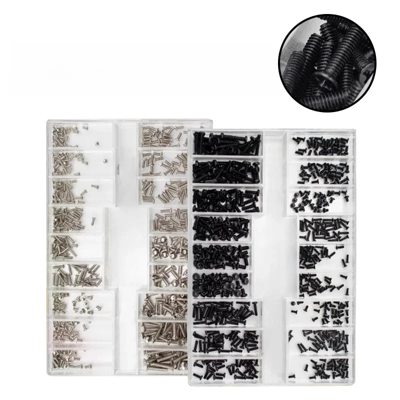 Jeu de vis M1.2 M1.4 M2, Kit de vis pour ordinateur portable pour réparation d'ordinateur, Kit de vis autotaraudeuses croisées électroniques, boîte