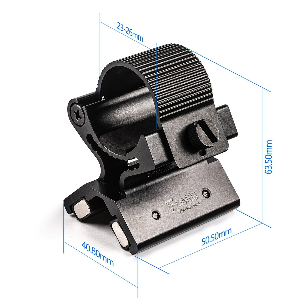 Trustfire GM03 Adjustable Magnetic Gun Mount Led Riflescope Laser Torch Lanterna Bracket Strong X 25.4MM Scope Flashlight Holder