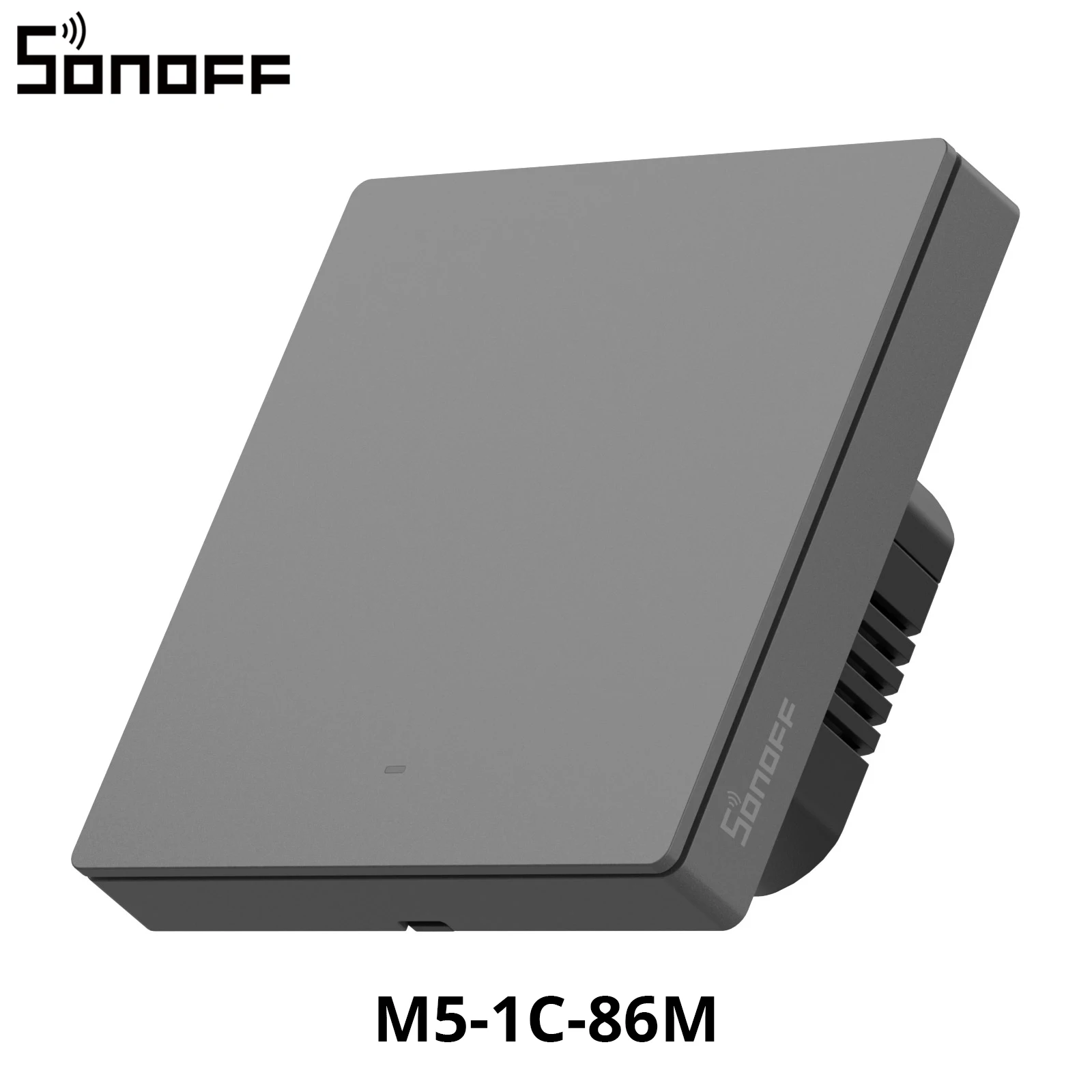 SONOFF M5 86 Typ Matter Smart-Wandschalter mit physischem Knopf, abnehmbarem Relaismodus, Zeitplanfunktion und Sprachsteuerung über Apple Home, Alexa und Google Home