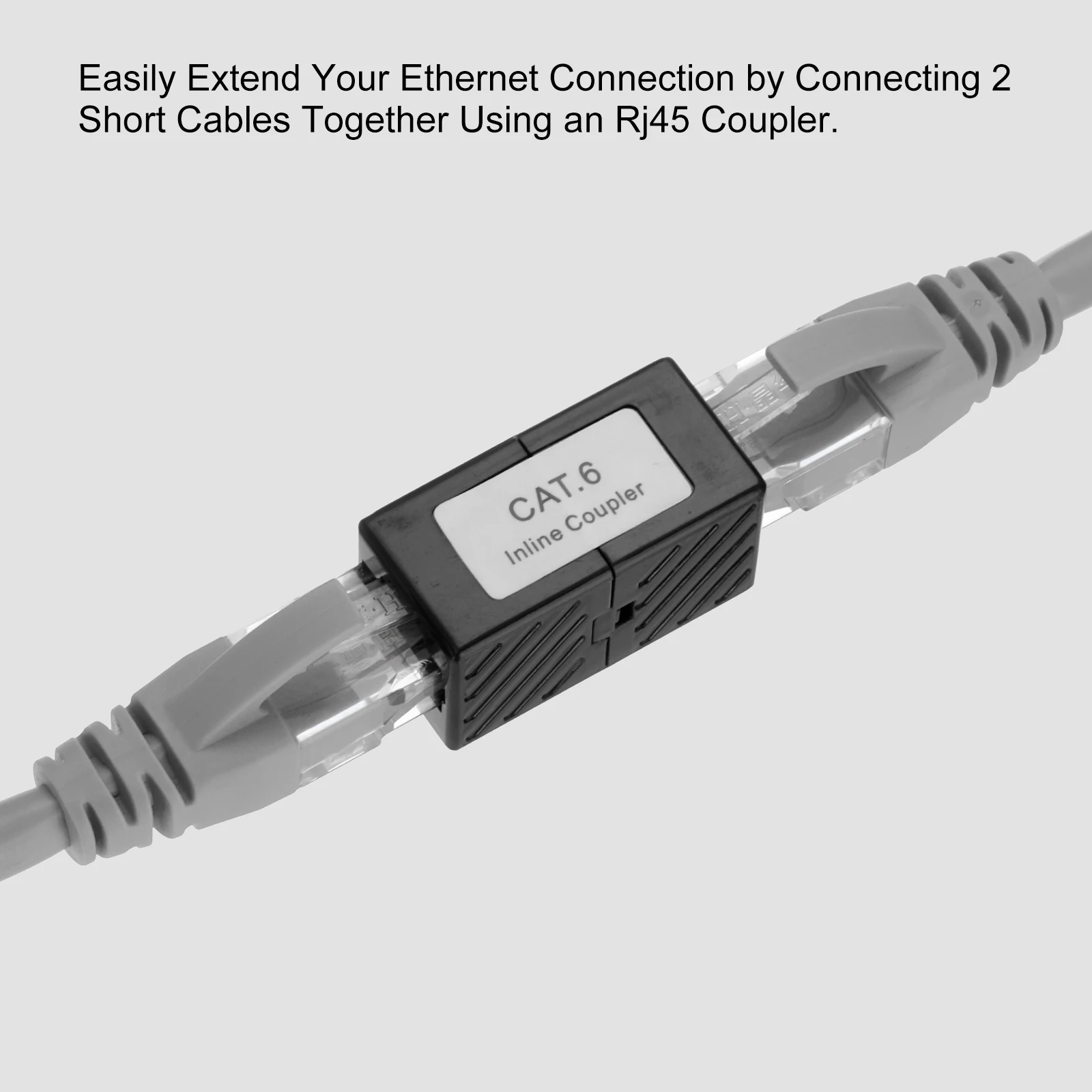 Acoplador Ethernet RJ45 hembra a hembra, acoplador Cat6, adaptador de extensión Ethernet, conector de red para Cat6/Cat5e/Cat5, 10 Uds.