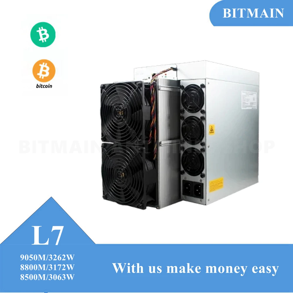 Antminer L7 Bitmain Dogecoin/LTC Mining Master 8050m/8300m/8500m/8800m/9050m/9300m/9500m Fuente de alimentación opcional incluida