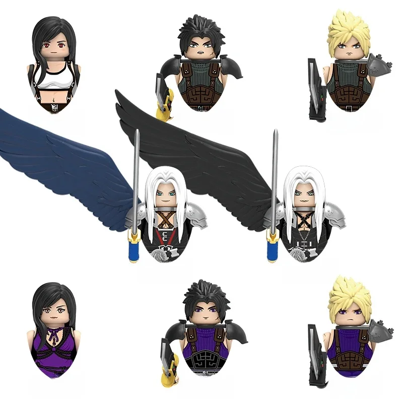 DT8903 MOC jeu de dessin animé FF personnages figurines d'action blocs de construction créatifs scène briques armes accessoires jouets pour enfants