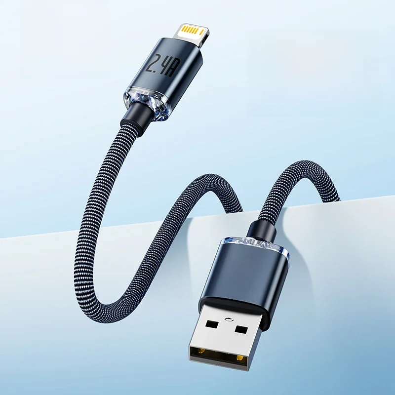 Câble USB Baseus pour iPhone 14 13 12 Pro Max X XR XS 8 7 6s 6 iPad chargeur de charge de données rapide cordon USB câbles de téléphone portable