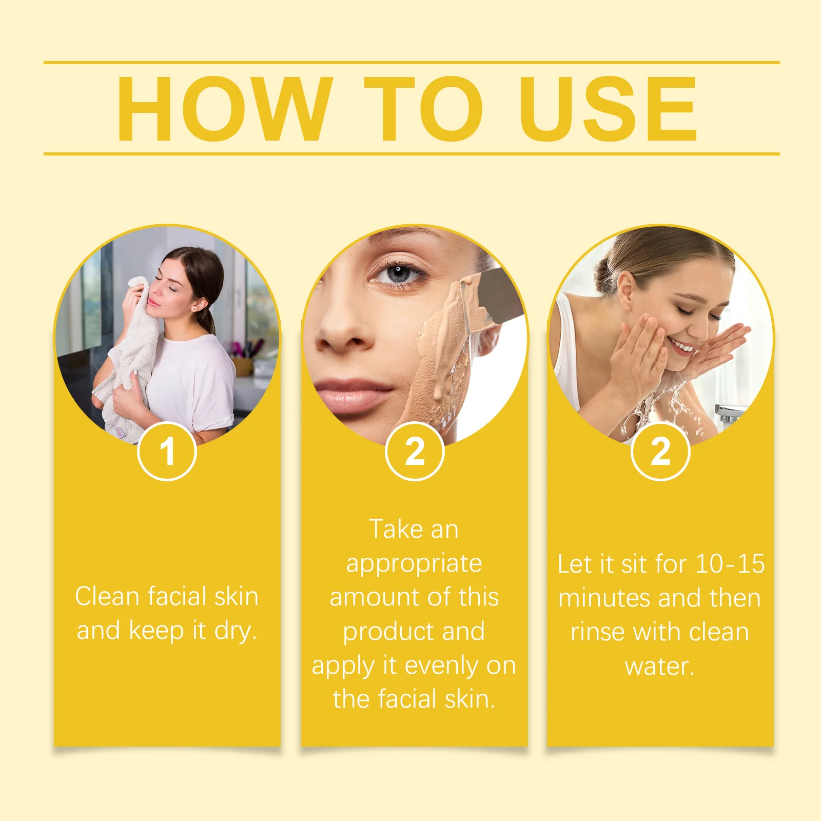 Hoygi Turmeric Facial Clay Mask Refining Pores Deep Cleaning Dull Skin Moisturizing Oil Control Oil Control Exfoliating Mud Mask