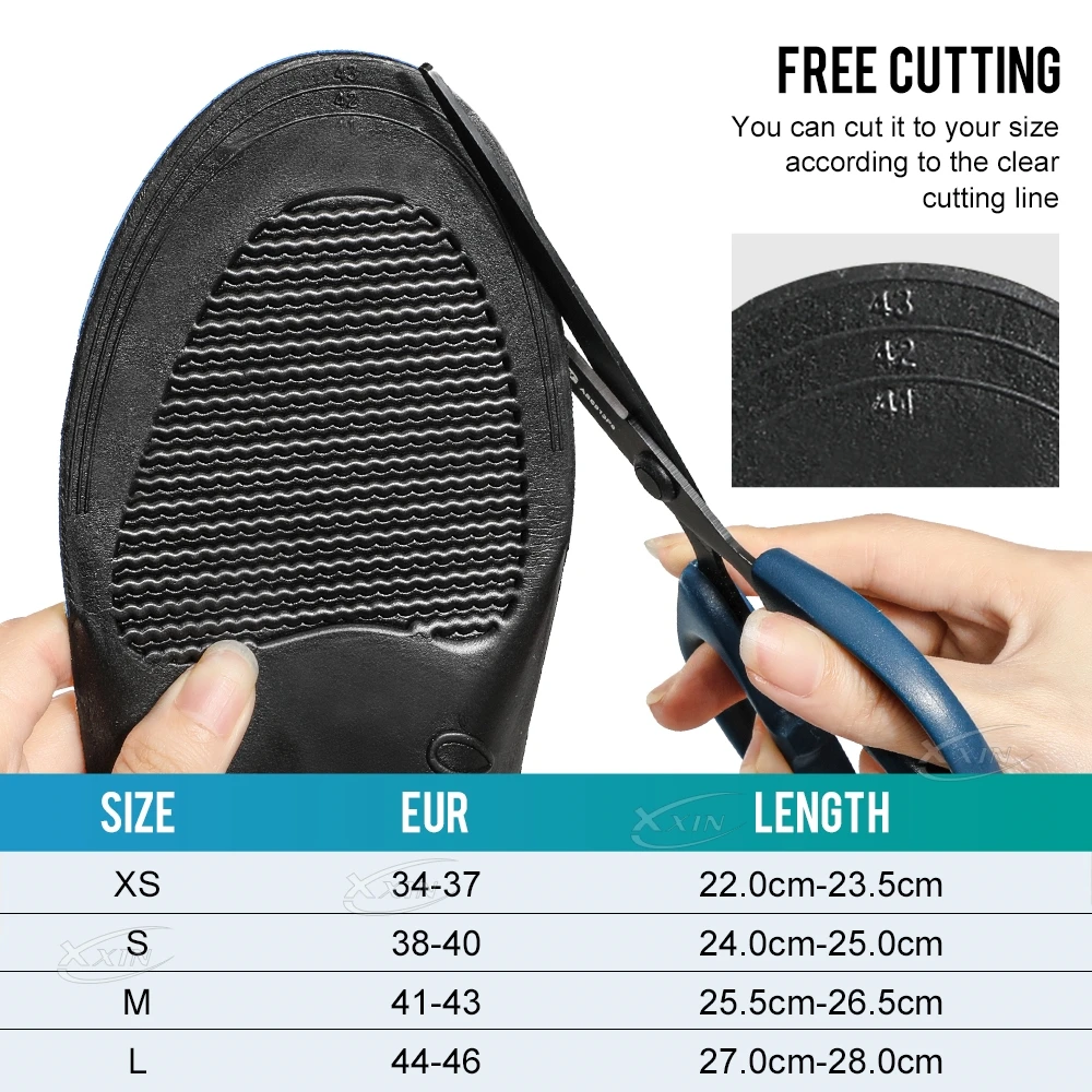 【Xxin】Arch Support Insole Orthotic Sports Insole Running Shock Absorber Shoe Pad Foot Care Size 34-46