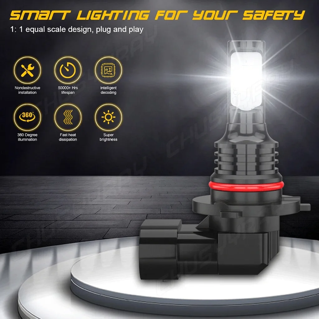 4 SUPER BRIGHT LED Headlight Bulbs For Can-Am Renegade 1000 500 800 800R 9005 6000K 100W 20000LM