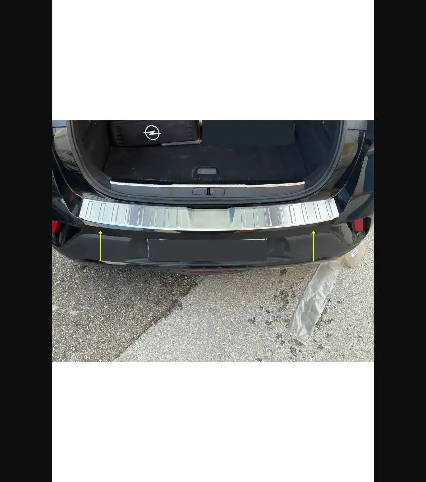 

For Opel Mokka 2020 To 2025 Chrome Rear Bumper Upper Protection Stainless Steel - Shiny Body Kit Diffuser Spoiler Car Spoiler