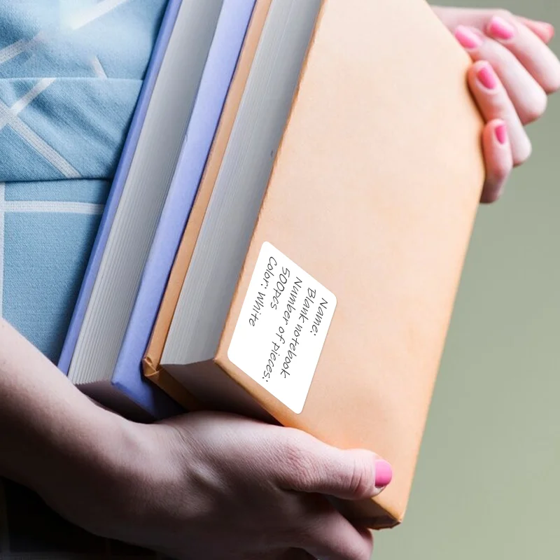 KAYSION 40x50mm White Rectangle Thermal Sticker Paper DIY Label Sticker for Phomemo M110 M120 M220 M221 M200 Printer