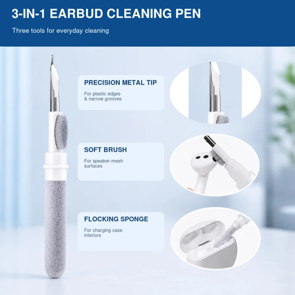 3-in-1 Earbud Cleaning Pen wit - Earbuds Charging Case recension och pris