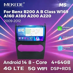 MEKEDE 9“ Carplay Screen For Mercedes Benz B200 A B Class W169 A160 A180 A200 A220 2009-2012 WIFI Android Car Stereo Radio 2 Din