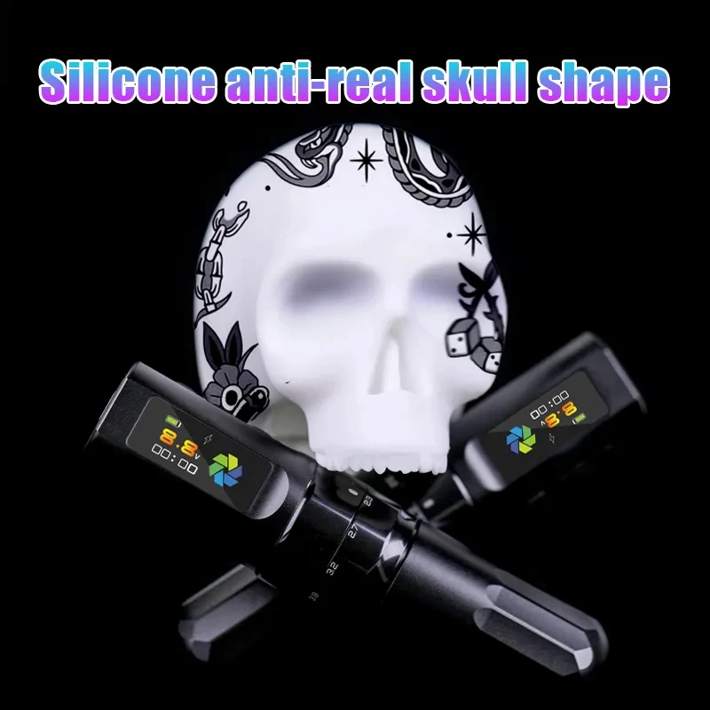 Skull Practice Leather Head 3D Rubber/ABS Plastic Skull Practice Skin For Tattoo Artists and Beginners Doing Practise