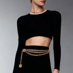 Tassel Waist Chain Belt Multilayer Accessories Retro Delicate for Women Dresses Wedding Bridal Belt Female Jewelry Body Chain