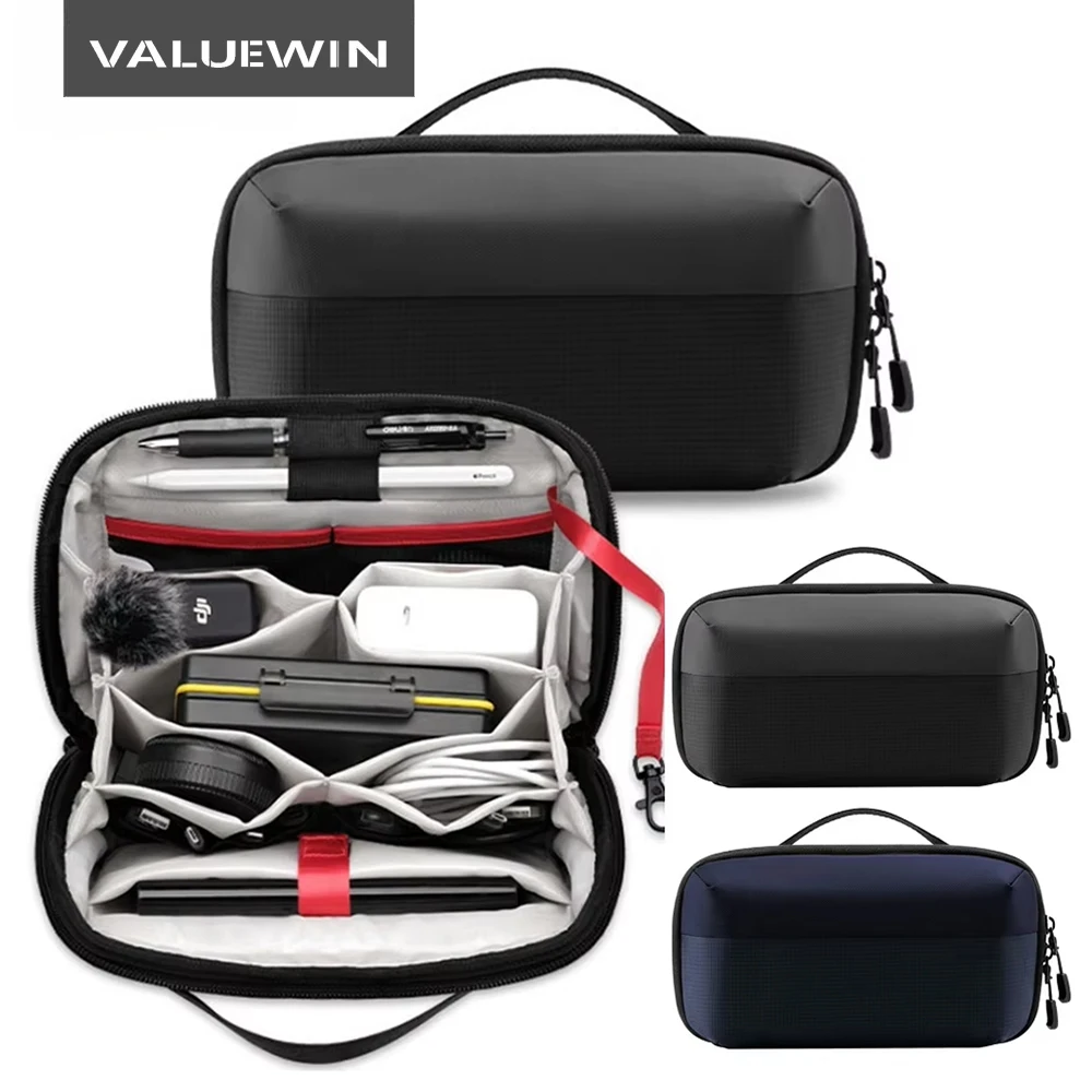 

Electronic Organizer Pouch Travel Case Electronic Digital Storage Bag with Multiple Compartments Portable Tech Pouch for Storage