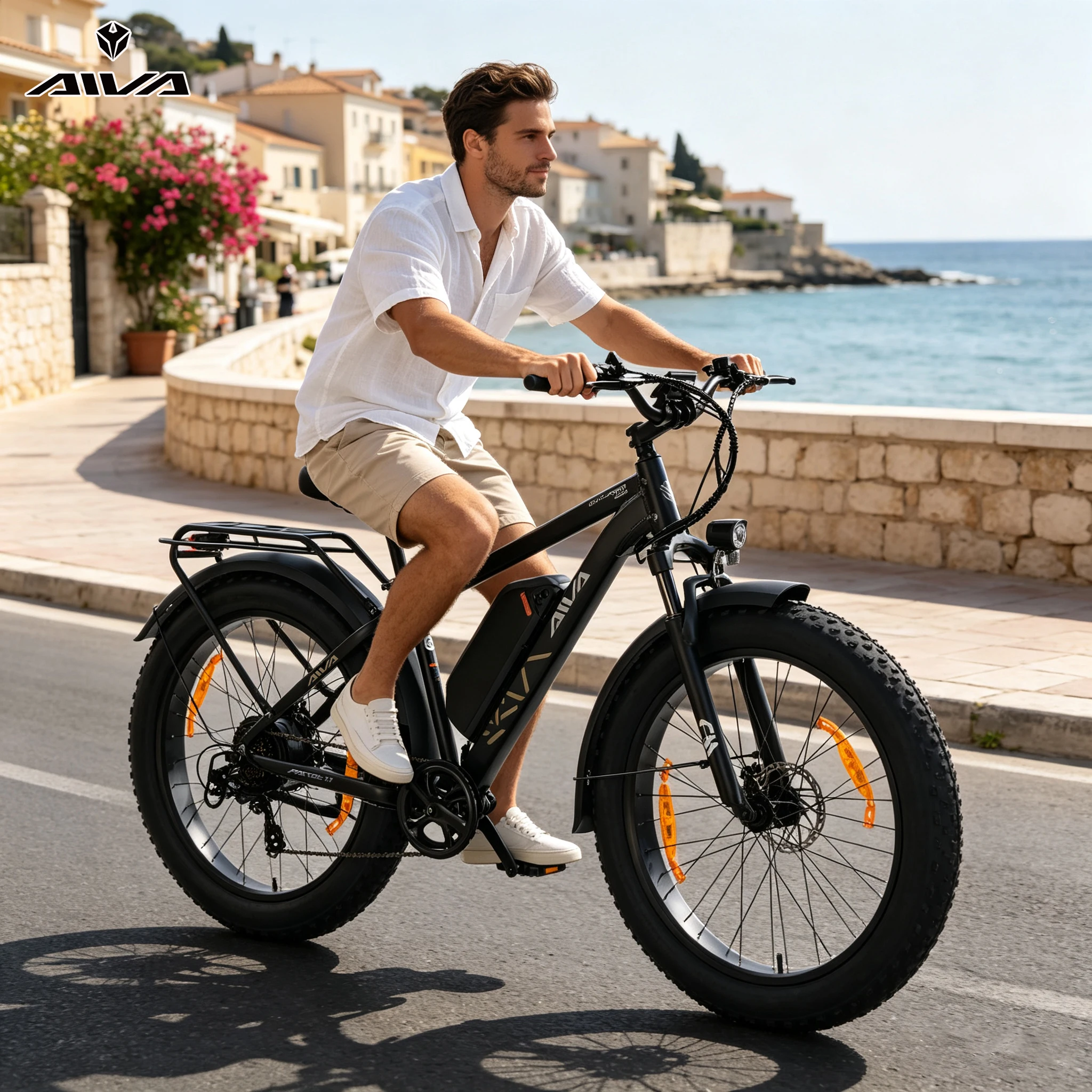 AIVA Parrot2.0 Bicicletta Elettrica per Adulti, Bicicletta Elettrica da Strada 48V 13Ah, Fatbike MTB 26"x4", E-bike da Montagna con Coppia di 80Nm