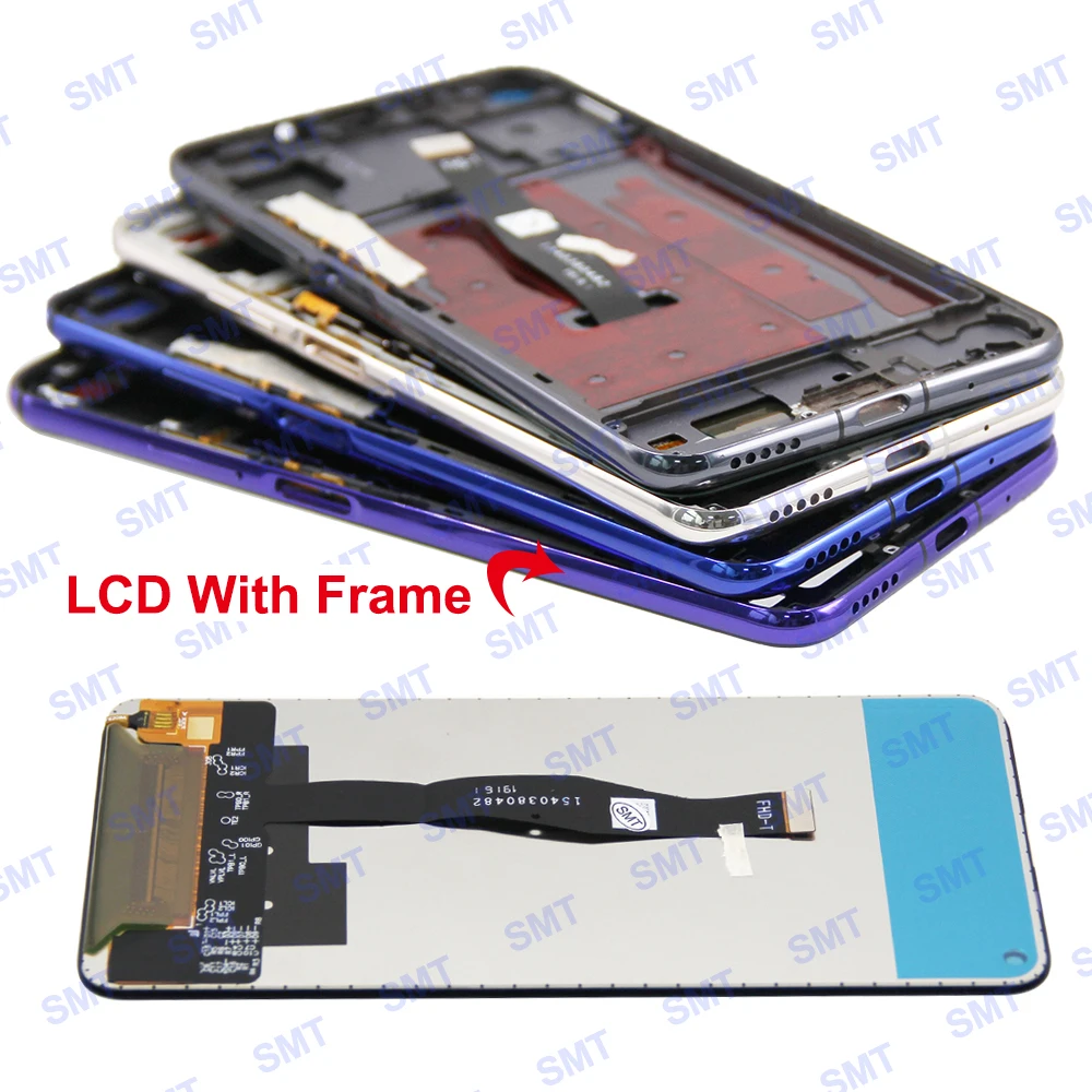 6.26\'\' For Huawei Nova 5T YAL-L21 LCD Touch Screen Digitizer Assembly With Frame For Honor 20 YAL-AL00, YAL-TL00 Display Screen