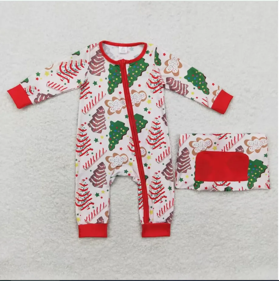 

Одинаковые рождественские штаны с длинными рукавами и принтом торта для новорожденных, детские комбинезоны для братьев и сестер