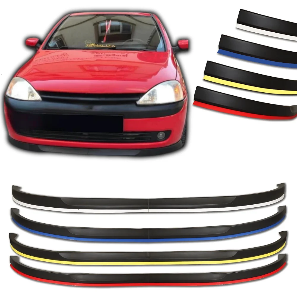 2 Pcs Front Bumper Lip For Opel Corsa C 2000-2006 Body Kit Car Accessories Sport Spoiler Splitter Diffuser Bumper Exterior Parts