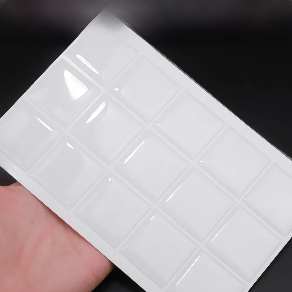 30mm kwadratowa przezroczysta kopułkowa uszczelka epoksydowa 3D krystalicznie czysty klej epoksydowy kółka naklejki DIY biżuteria Craft Making dekoracje — zdjęcie 2