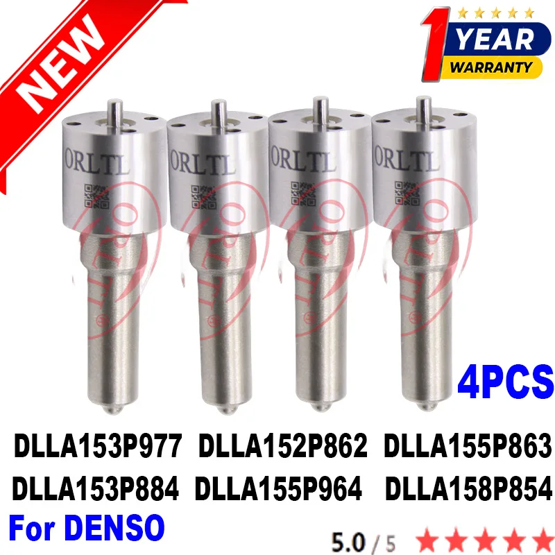 

4PCS DLLA155P863 DLLA153P977 DLLA152P862 DLLA153P884 DLLA155P964 DLLA158P854 for DENSO Diesel Commmon Rail Fuel Injector Nozzle