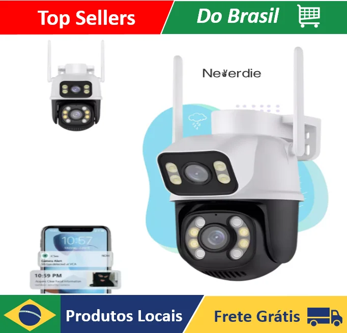 Camera External Security Dual Lens Zoom Tracking A28b - Neverdie store