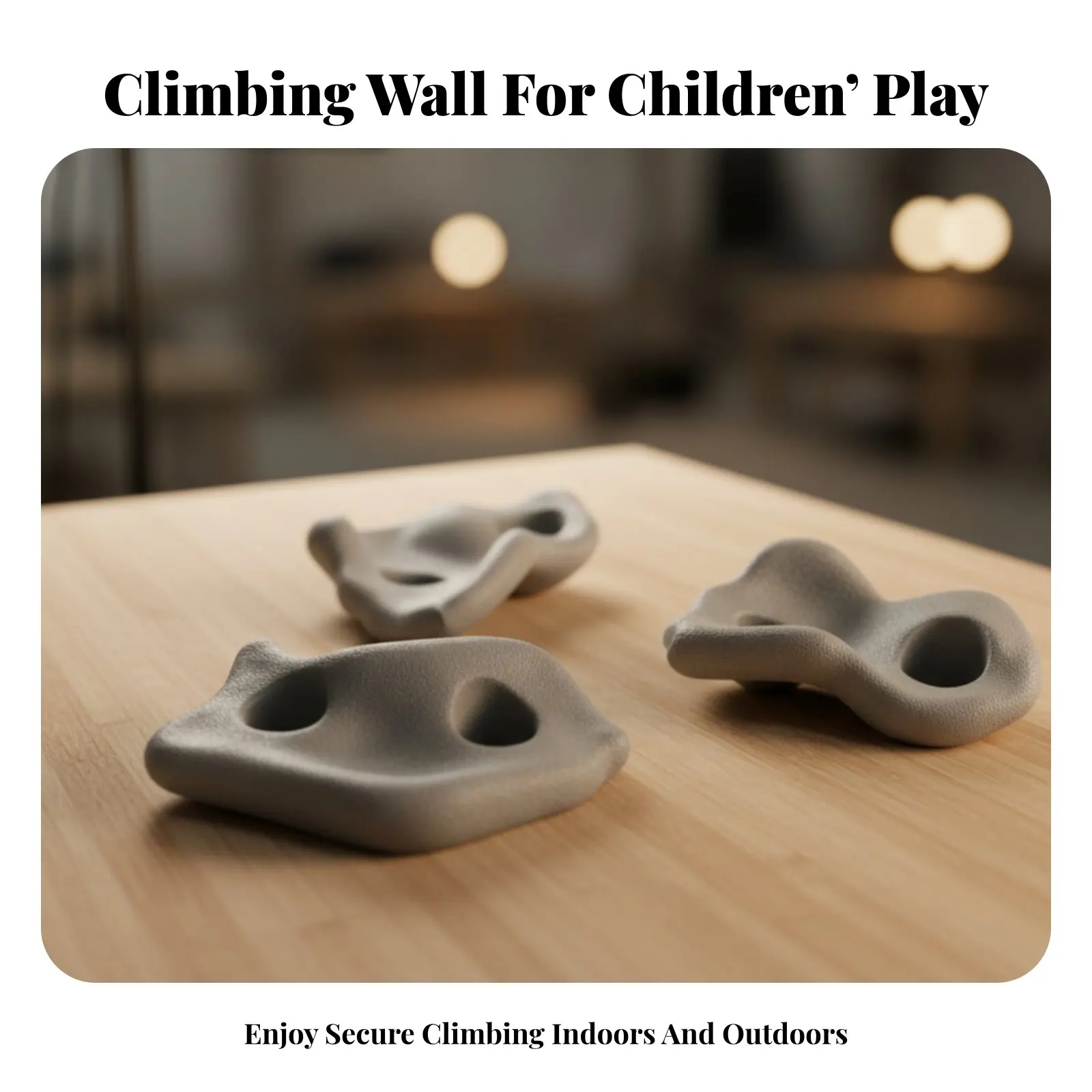 3 Pcs/Set Rock Climbing Holds Set Textured Grips kids' Rock Wall Handholds Non-Slip Texture Outdoor Play Equipment for Kids image 5