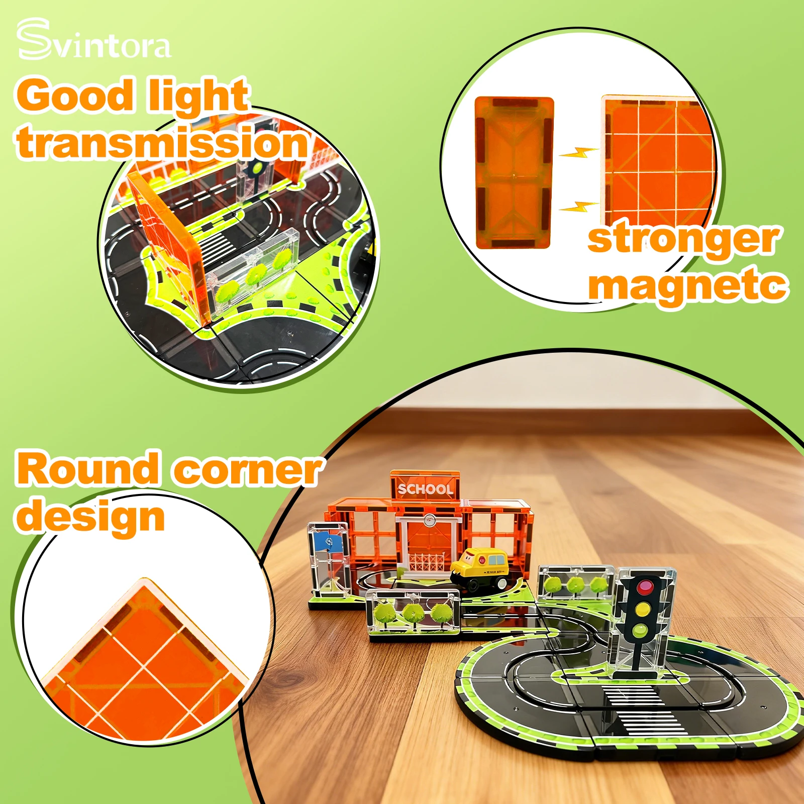 Magnetische Bausteine für Kinder, STEM Magnetische Konstruktionsblöcke, Montessori-Spielzeug für Kleinkinder Vorschul-Lernspielzeug für 3+ Jahre – Detail 7