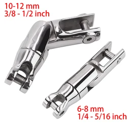 Boat Anchor Double Swivel Connector 316 Stainless Steel Rotatable Multi-Directional Anchor Roller for 6mm-8mm/10mm-12mm Chain