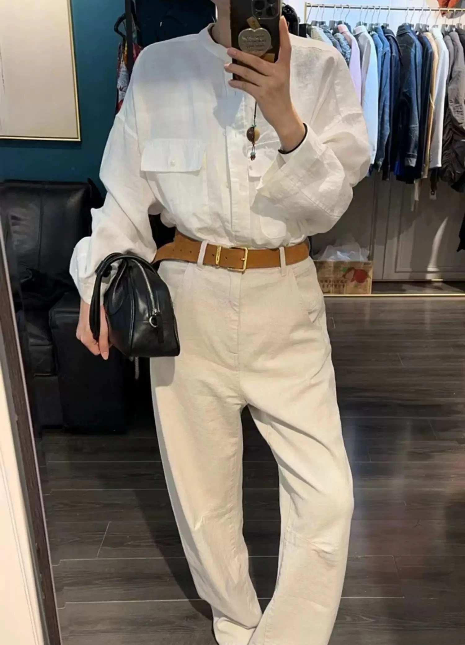 Luxuriöser Wildleder-Rindsledergürtel für Damen, Vintage-Stil mit goldener Schnalle, 3,3 cm breiter Bund für Kleider und Jeans – Detail 4